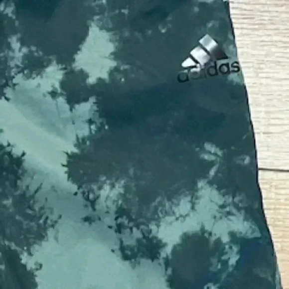 Adidas Board Shorts Green Print Pull On Swimsuit Boys Sz‎ Large 14/16 - Picture 7 of 8